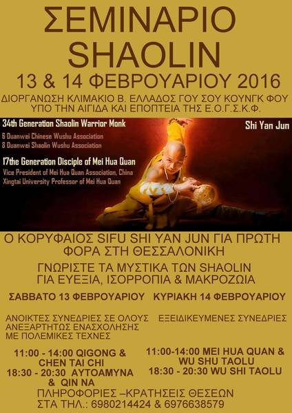 seminario haolin Shi YanJun