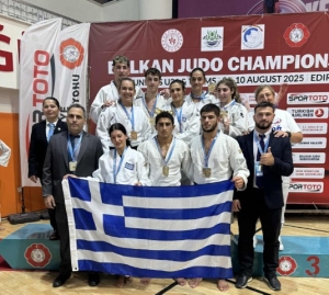 Τρία μετάλλια για την Εθνική ομάδα Τζούντο στο Βαλκανικό πρωτάθλημα Νέων - Χρυσό το μεικτό ομαδικό