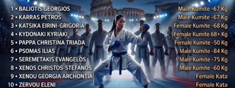 Με 11 αθλητές/τριες η Ελλάδα στο Karate1 Premier...