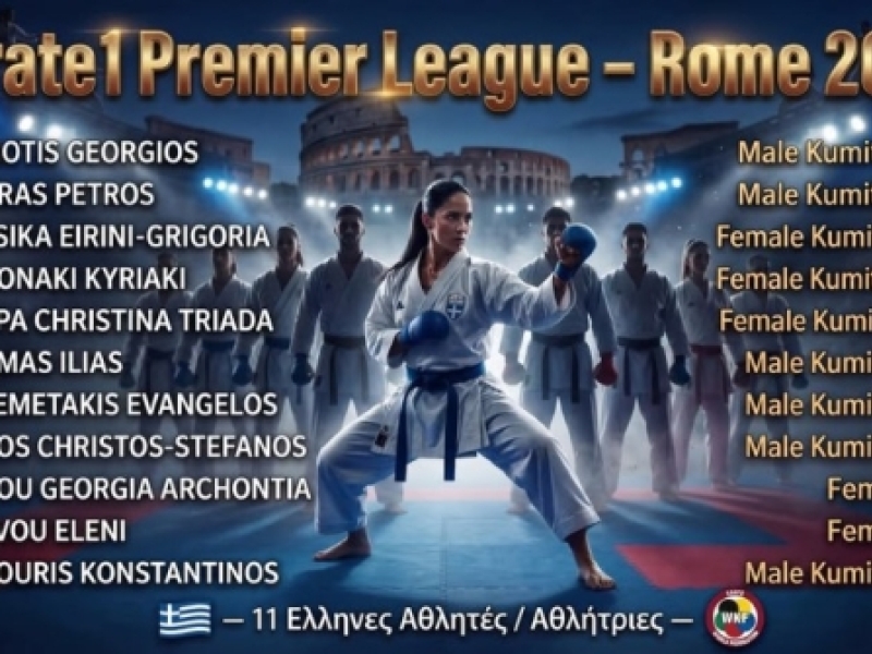 Με 11 αθλητές/τριες η Ελλάδα στο Karate1 Premier...